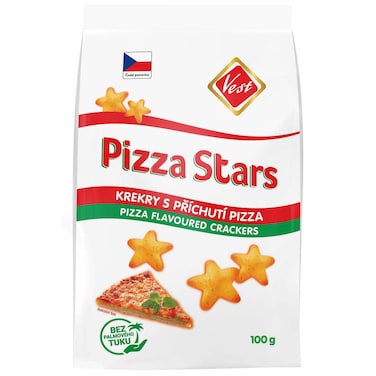 Vest Pizza Flavoured Star Crackers, 100g