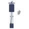 Panasonic Garment Steamer NI-GWG085, 1800 W, 2.0 L, Blue, Low/High Steam Settings