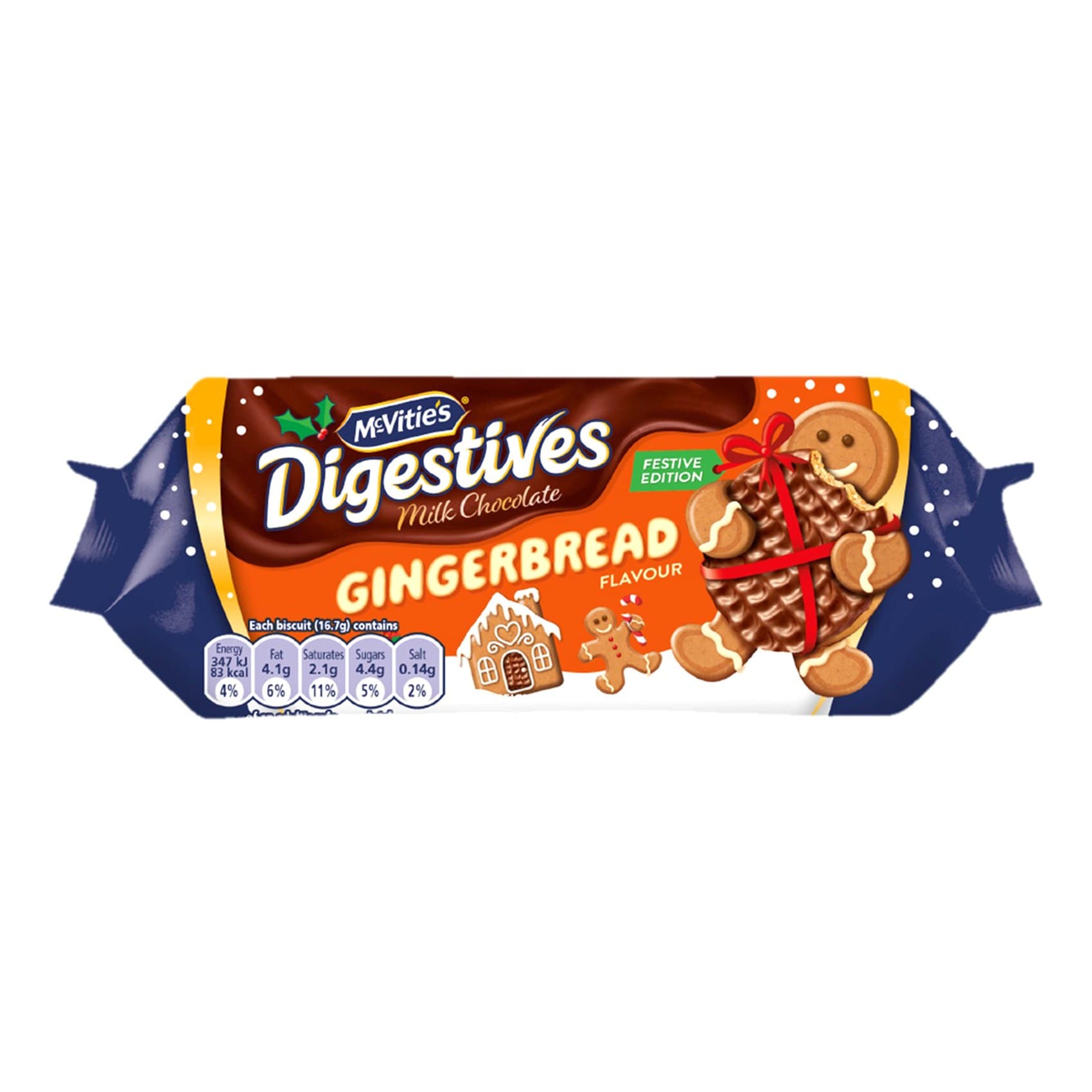 Buy McVitie's Digestive Gingerbread Flavour Milk Chocolate Biscuit ...