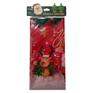 HomePro Christmas Disposable Table Cloth, Red/Green, 137x274cm