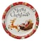 HomePro Christmas Disposable Dinner Plate, White, 9 inch, 6 PCS