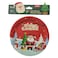 HomePro Christmas Disposable Dinner Plate, Red, 7 inch, 6 PCS