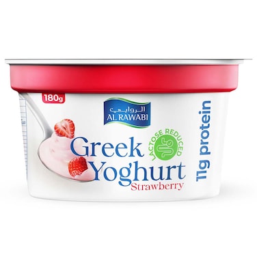 Al Rawabi Greek Style Strawberry Yogurt, 180g