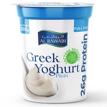 Al Rawabi Greek Style Plain Yogurt, 360g