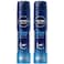 NIVEA MEN Fresh Active, Antibacterial Deodorant Spray for Men, 48H Active Protection, with Infini Fresh Formula, Long-Lasting Freshness, 200ml, Pack of 2