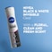 NIVEA Black &amp; White Invisible Antiperspirant Deodorant Spray for Women, Clear, 72H Active Protection, 5IN1, Anti-Odour, Sweat, Stains, Residues &amp; Irritation, 200ml, Pack of 2