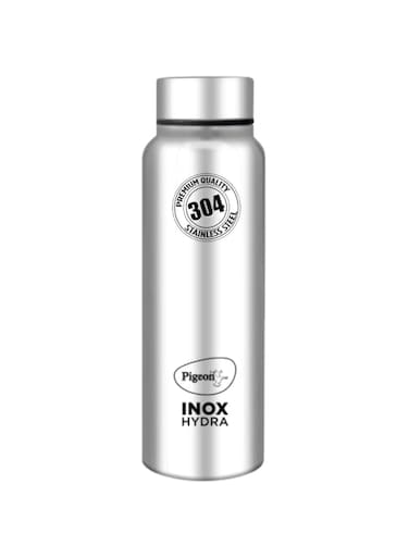 Pigeon by Stovekraft Inox Hydra Plus Stainless Steel Drinking Water Bottle 700 ml - Silver (1 year Warranty)