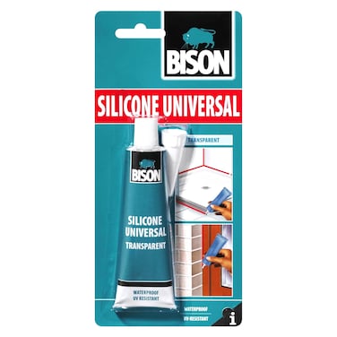 بايسون لاصق سيليكوني عالمي 60 ملل - شفاف