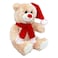 Christmas Bear with Santa Hat and Muffler, 30cm