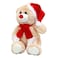 Christmas Bear with Santa Hat and Muffler, 30cm