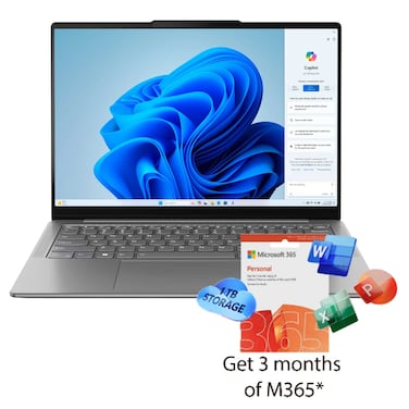 Lenovo Yoga Slim 7 14IMH9 Laptop, Intel Core Ultra 7 155H, 32GB RAM, 1TB SSD, 14-Inch WUXGA OLED, Intel Arc Graphics Card, Windows 11 Home, Luna Grey, 83CV00FCAX