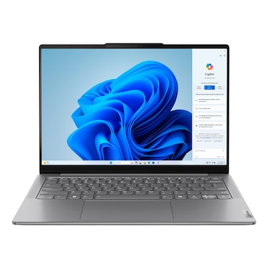 لينوفو يوغا سليم 7 14IMH9 حاسوب محمول، إنتل كور ألترا 7 155H، 32 غرام رام، 1 تيرابايت SSD، شاشة 14 بوصة WUXGA OLED، بطاقة رسومات إنتل آرك، ويندوز 11 هوم، لون لونا جراي، 83CV00FCAX