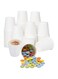 Duomama Disposable 3 oz Paper Cups for Bathroom and Snacks - Pack of 100, Ideal for Mouthwash, Hygiene, and On-the-Go Use