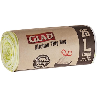 غلاد أكياس قمامة للمطبخ ، 25 كيسًا، كبيرة، 35 لترًا، 60×70 سم