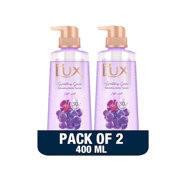 Lux Refreshing Body Wash,  Sparkling Grape, 400ml Pack of 2