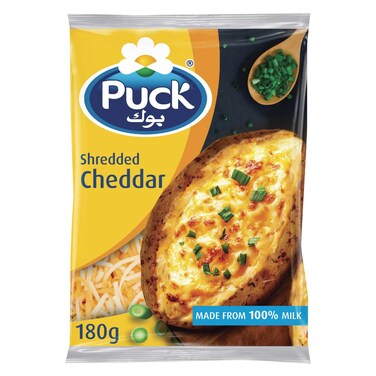 Puck Shredded Cheddar Mix, 180g