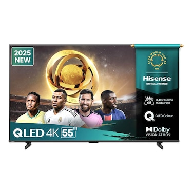Hisense 75-Inch 4K Ultra HD, Smart AI QLED TV, 75Q71Q, Black