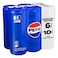 Pepsi Carbonated Soft Drink Can, 245ml Pack of 6