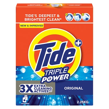 Tide Triple Power Detergent Powder for Front Load Washing Machine, Original, 2.25kg