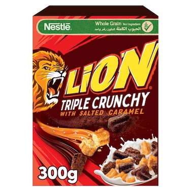 Nestle Lion Triple Crunchy with Salted Caramel Cereal, 300g
