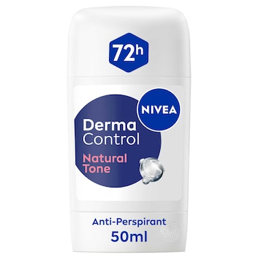 NIVEA Derma Control Natural Tone Anti-Perspirant Stick, with Pure Hyaluron and Vitamin C, 72H Protection, 50ml