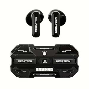 Transformers TF-T51 Truly Wireless Bluetooth In-Ear Earbuds, Black
