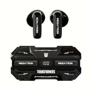 Transformers TF-T51 Truly Wireless Bluetooth In-Ear Earbuds, Black