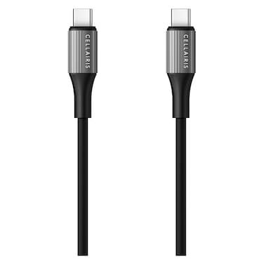 سيليريس جم كابل شحن ومزامنة بيانات USB نوع C إلى USB نوع C ـ 1.2 متر، 60 واط - أسود
