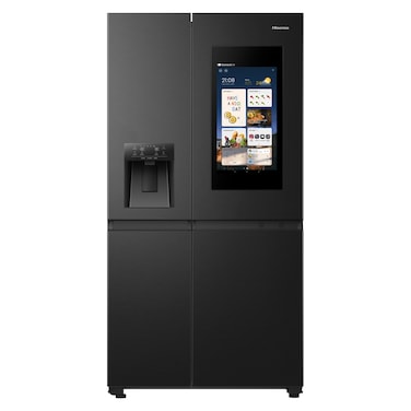 Hisense Side by Side Refrigerator RS9P819GTB, 614 L, Black, 2 Doors