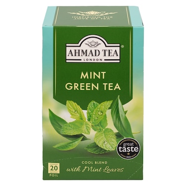 Ahmad Tea Mint Green Tea Flavour Tea Bags 20 Tea Bags, 40g