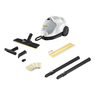 كارشر منظفة البخار إيزي فيكس SC4، 0.8 لتر، 2000 واط، أبيض، قفل أمان للأطفال