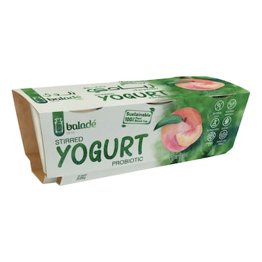 Balade Farms Apricot Full Fat Stirred Probiotic Yogurt, 120g Pack of 3