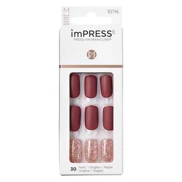 Kiss Impress Press-On Manicure False Nails KIMM10C, Medium, Hero