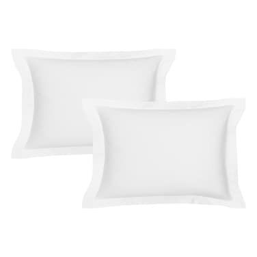 Kasa Satin Cotton Pillow Cases Set, White, 50x70cm, 2 PCS