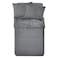 كاسا طقم ملاءات من البوليستر الناعم، رمادي، 220×270 سم