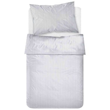 طقم ملاءات سرير من القطن الناعم، رمادي، 160×270 سم