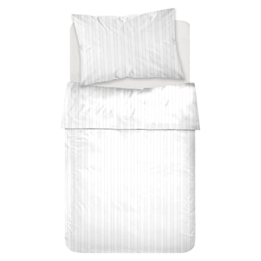 كاسا طقم ملاءات قطنية من الساتان، أبيض، 160×270 سم