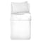 كاسا طقم ملاءات قطنية من الساتان، أبيض، 160×270 سم