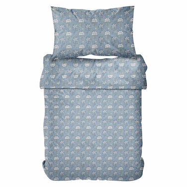 Kasa Cotton Duvet Cover Set, Indian Blue, 160x220cm