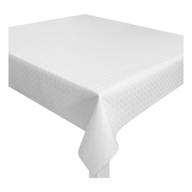 كاسا واقي طاولة من مزيج البولي فينيل كلوريد، أبيض، 140×140 سم