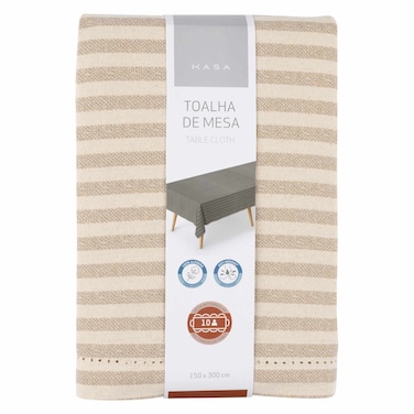 Kasa Anti Stain Cotton Table Cloth, Grey, 150x300cm