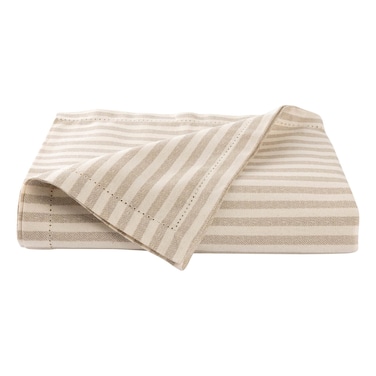 كاسا مفرش طاولة قطني مقاوم للبقع، رمادي، 150 × 250 سم