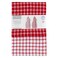 Kasa Cotton Blend Kitchen Cloths, Red Squares, 40x60cm, 2 PCS