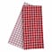 Kasa Cotton Blend Kitchen Cloths, Red Squares, 40x60cm, 2 PCS