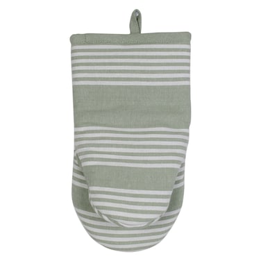 كاسا قفاز مطبخ من مزيج البولي فينيل كلوريد، مخطط باللون الأخضر، 16 × 28 سم