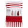Kasa Cotton Blend Kitchen Cloths, Red Terry, 40x60cm, 3 PCS