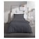 Kasa Soft Microfiber Polyester Duvet Cover Set, Grey, 160x220cm