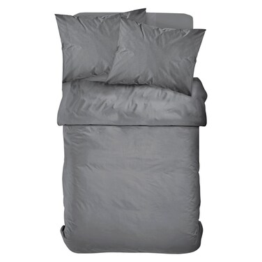 Kasa Soft Microfiber Polyester Duvet Cover Set, Grey, 240x220cm