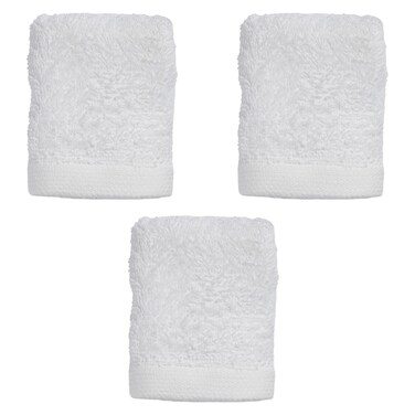 Kasa Cotton Towels, White, 30x30cm, 3 PCS