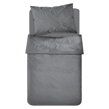 Kasa Polyester Soft Polyester Microfiber Sheets Set, Grey, 160x270cm